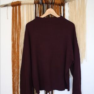 H&M Fine Knit Sweater in Burgundy